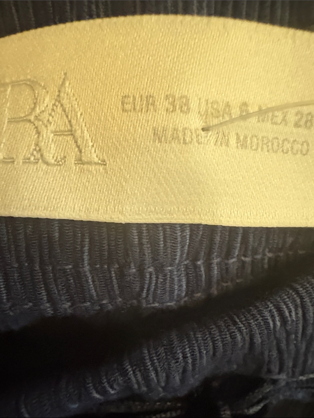 Zara Navy Crinkle Drawstring - Picture 5 of 6